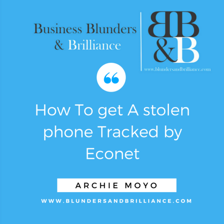 How to get a stolen phone tracked by Econet
